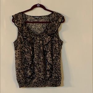 Express S/S leopard print blouse